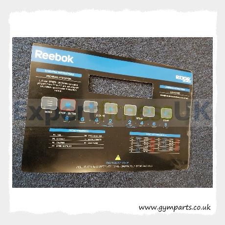 Reebok Edge Treadmill Console Sticker Overlay