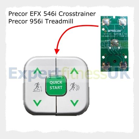 Precor Console Snap Dome D-Pad KeyPad Circuit Board