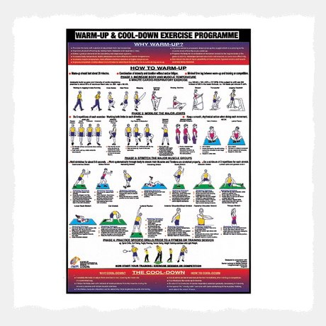 Training / Education (Warm Up & Cool Down) Wall Chart Poster