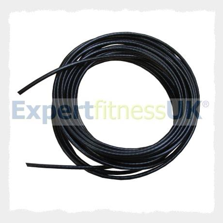 5mm BLACK NYLON Coated to 6.5mm Gym Cable Wire Rope (per metre)