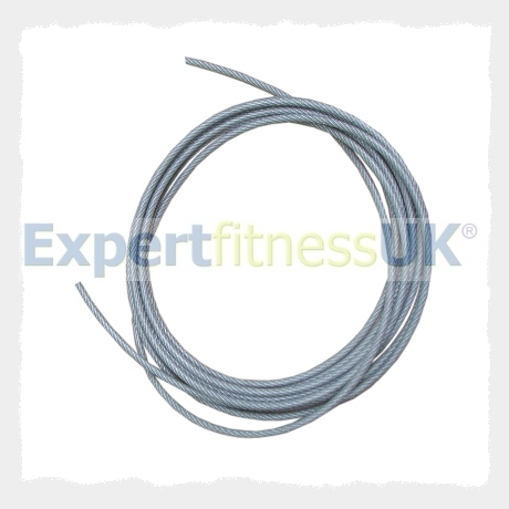 Gym Cable Wire Rope 4mm clear nylon 12 coated to 5mm 5 metre & accessories CAB10 