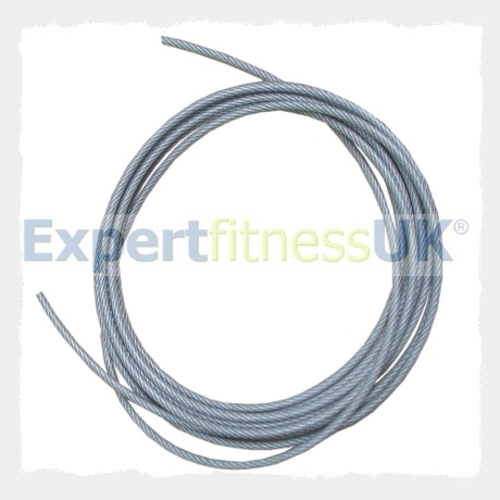 5mm CLEAR NYLON Coated to 6.5mm Gym Cable Wire Rope (per metre)