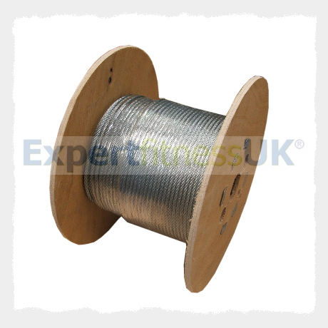 5mm GALVANISED STEEL Gym Cable Wire Rope (100m Reel)